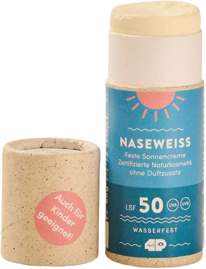 Naseweiss - Feste Sonnencreme mit LSF 50, 60g – Bild 3