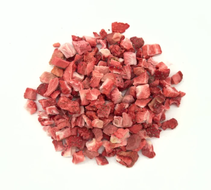 Bio Erdbeeren, gefriergetrocknet, Nahaufnahme - Produktbild lose