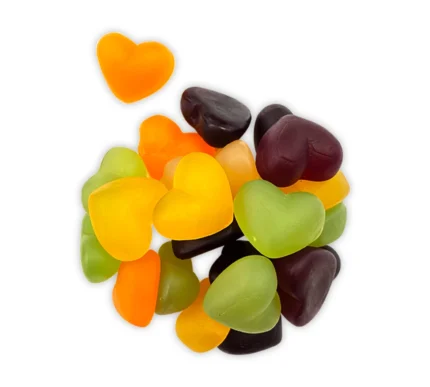 Fruchtgummis "Herzen" Nahaufnahme - Produktbild lose