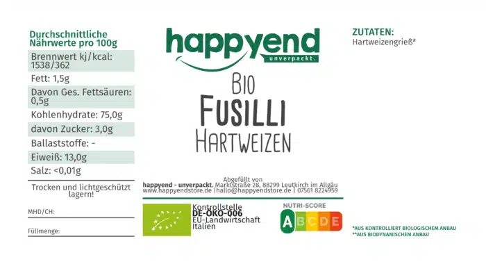 Bio Fusilli Hartweizen – Bild 3