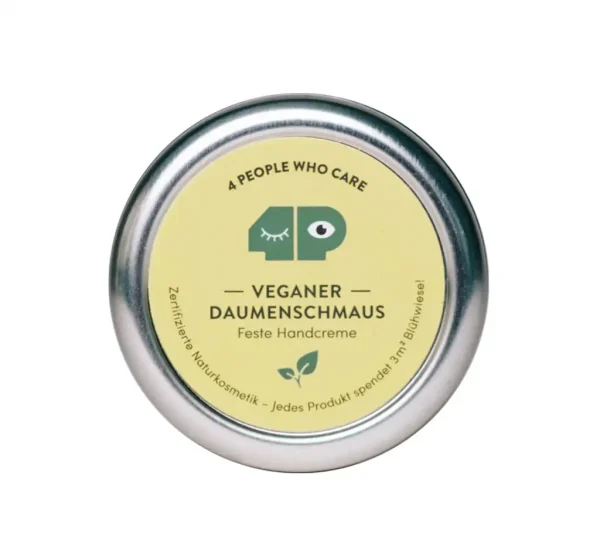 Veganer Daumenschmaus - Feste Handcreme in der Dose, 30g