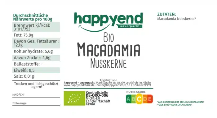 Bio Macadamia Nüsse, Hälften/Bruch – Bild 3