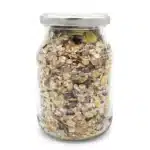 Bio Früchtemüsli mit Cornflakes im Pfandglas