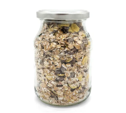Bio Früchtemüsli mit Cornflakes im Pfandglas