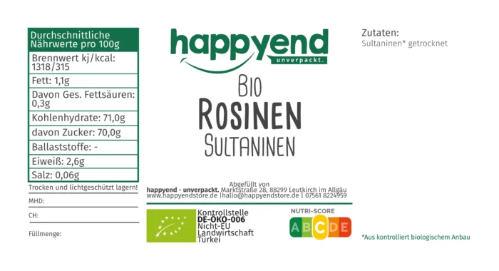 Bio Rosinen (Sultaninen) – Bild 3