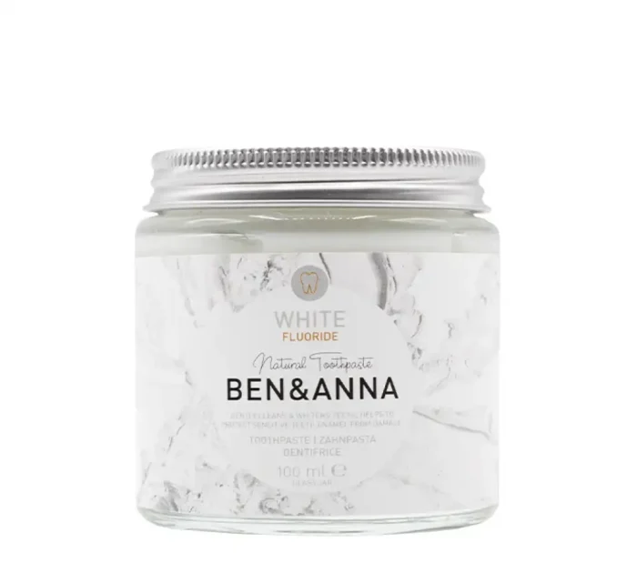 Ben&Anna WHITE mit Fluoride Zahncreme im Glas