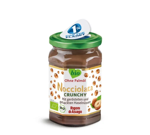 Bio Nocciolata crunchy Haselnussaufstrich im Glas, 270g