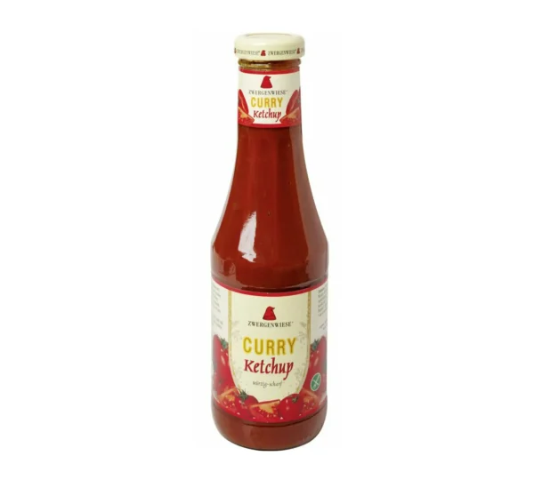 Bio Curry Ketchup von Zwergenwiese in der Glasflasche, 500ml
