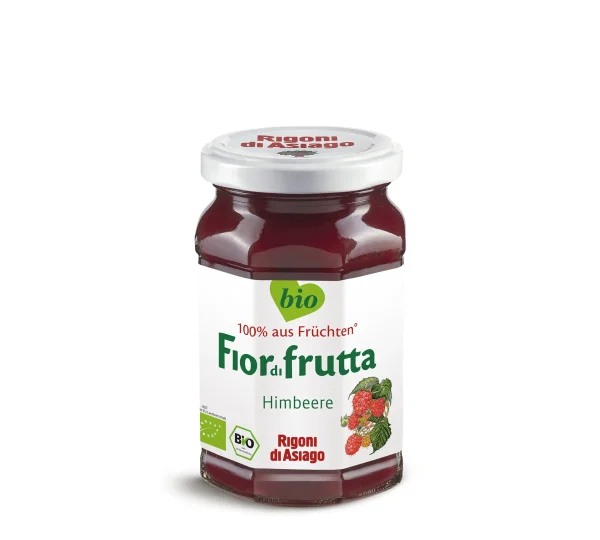 Bio Fruchtaufstrich mit mit Himbeere im Glas, 250g