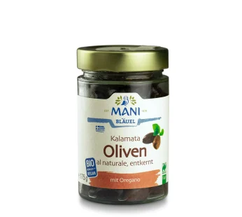 Bio Kalamata Oliven al naturale (entkernt), 175g