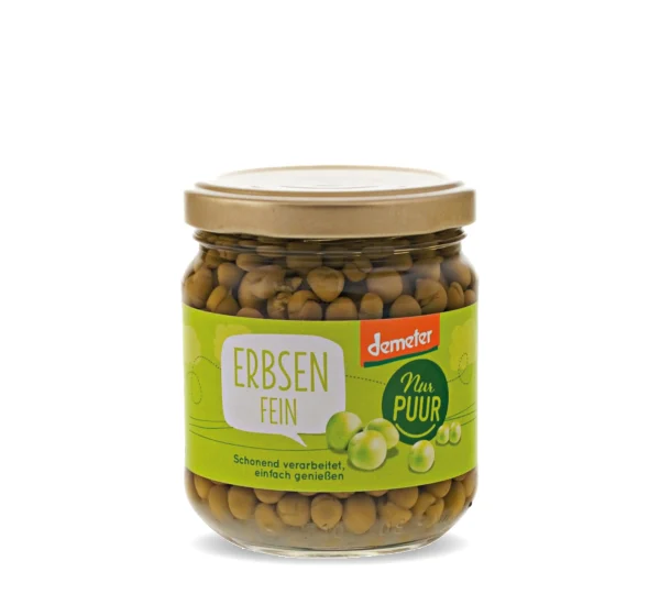Bio Erbsen (demeter) im Glas, 200g