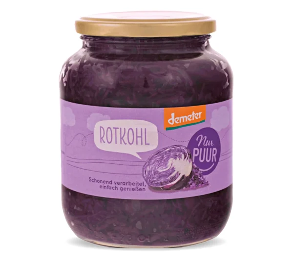 Bio Rotkohl im Glas von nur pur, 680g