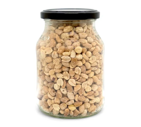 Bio Erdnüsse blanchiert und ungesalzen im Pfandglas