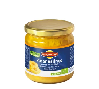 Bio Ananasringe in Saft, 370g