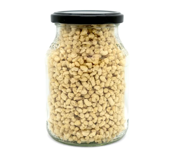 Bio Sojagranulat im Pfandglas