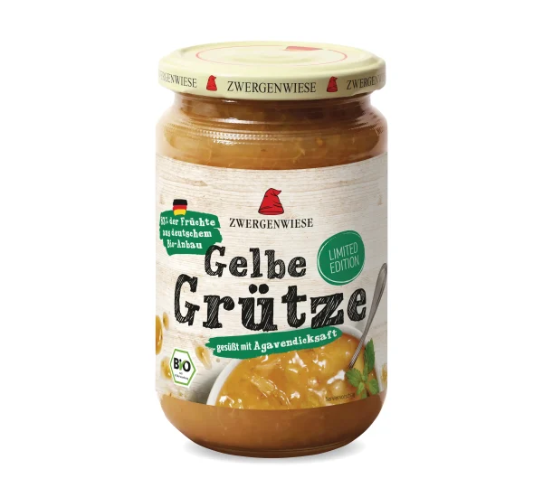 Bio gelbe Grütze im Glas, 350g