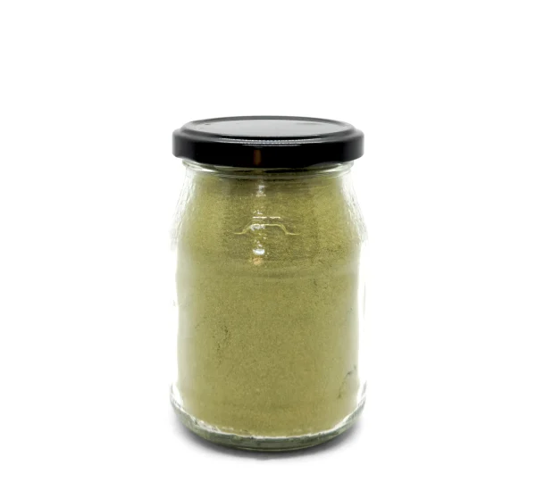 Bio Gerstengraspulver im kleinen Pfandglas