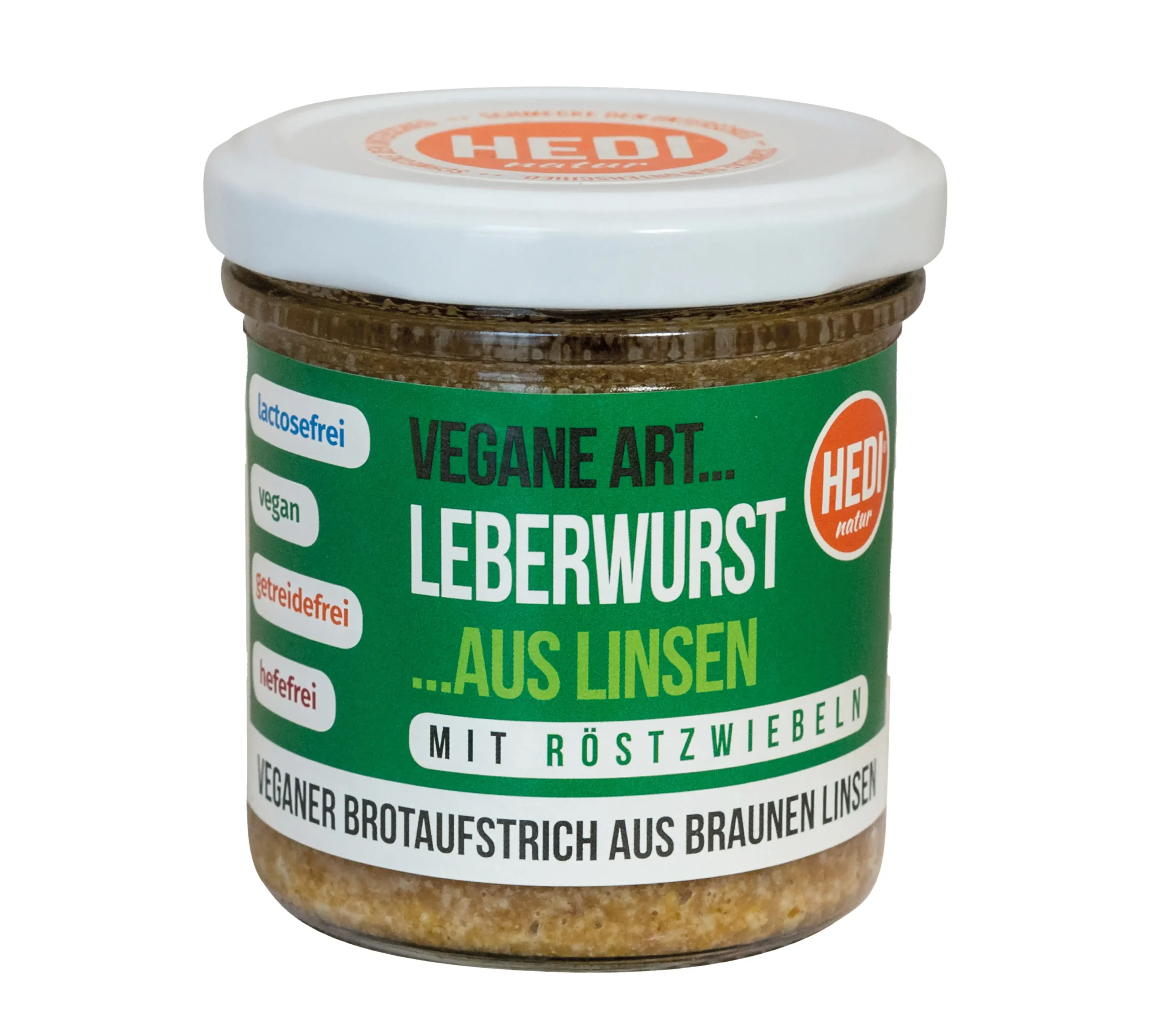 Bio Aufstrich HEDI-Naturkost - Leberwurst mit Röstzwieblen, vegan, 140g