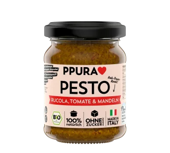 Bio Pesto Rucola, Tomate & Mandel, 120g