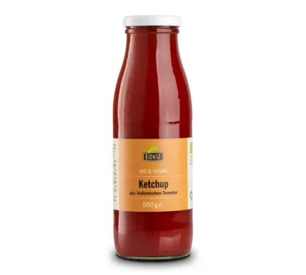 Bio Ketchup in der Pfandflasche von Bio&So, 550g