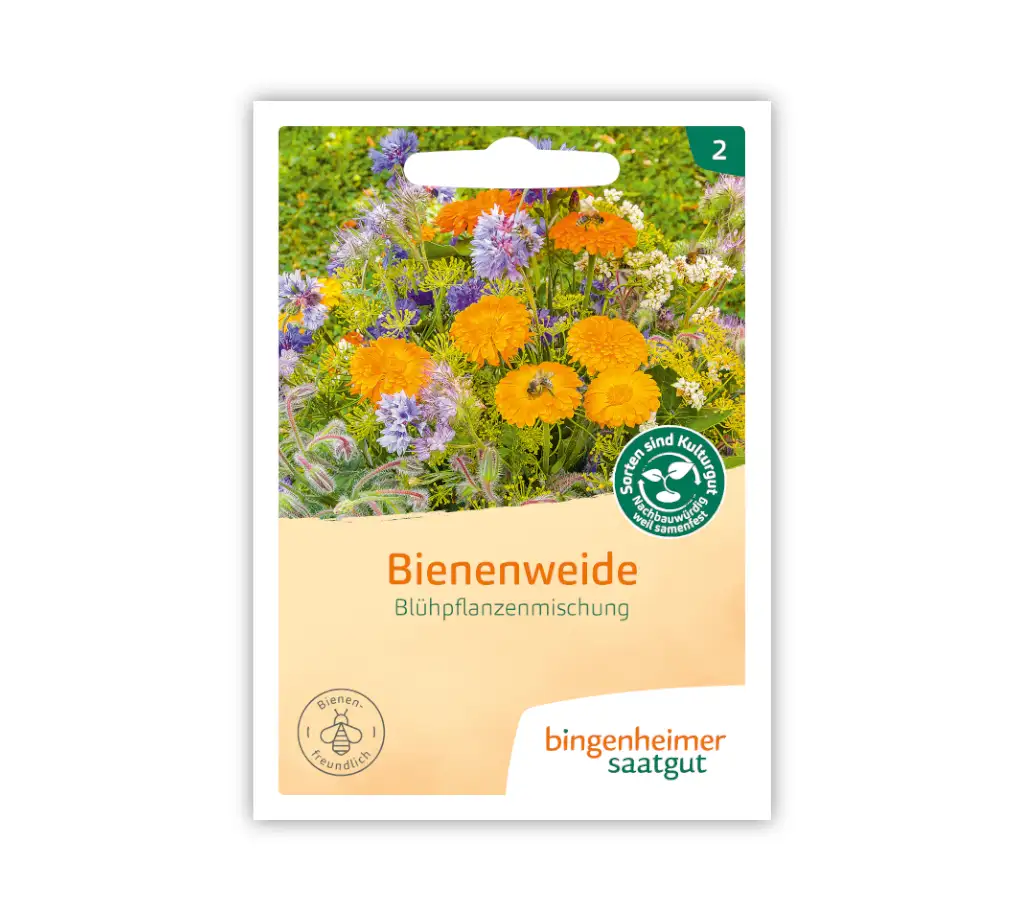 Bingenheimer Saatgut Tüte Blumenmischung Bienenweide Vorderseite