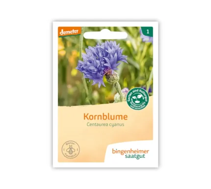 Bingenheimer Saatgut Tüte Kornblume Vorderseite
