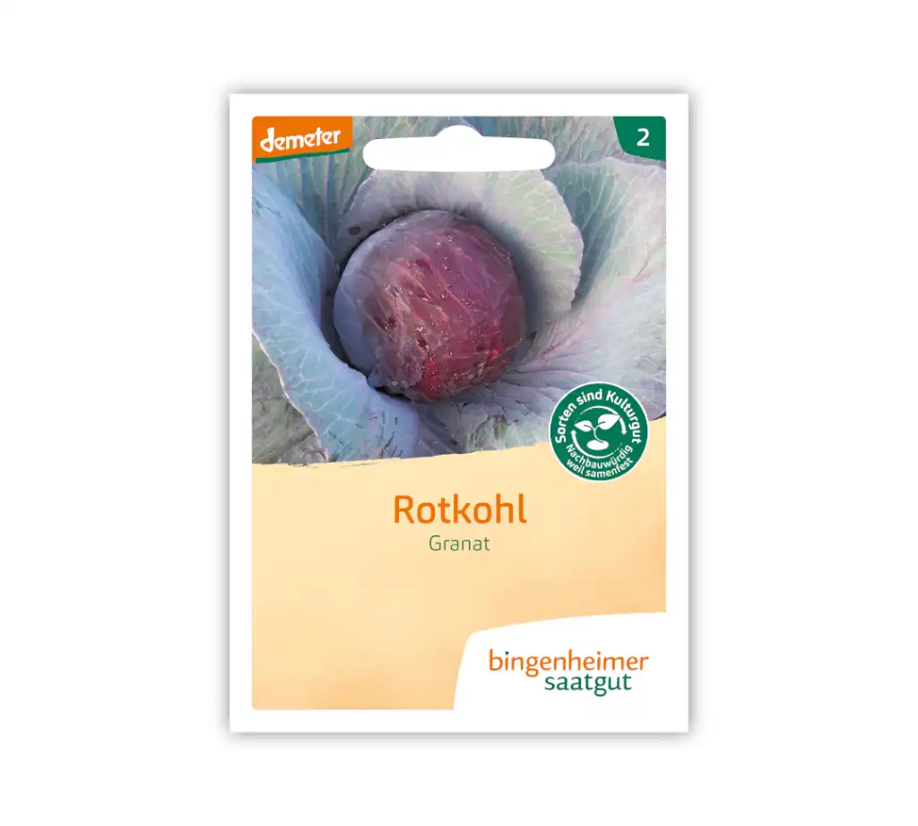 Bingenheimer Saatgut Tüte Rotkohl Granat Vorderseite