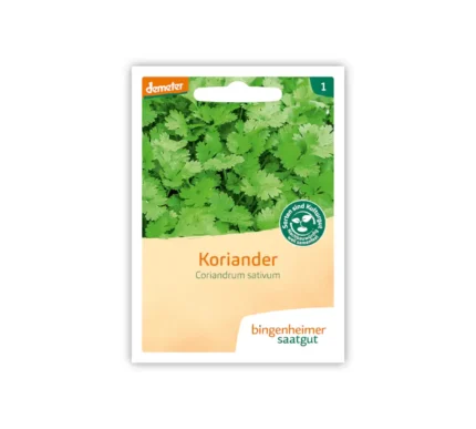 Bingenheimer Saatgut Tüte Koriander Vorderseite