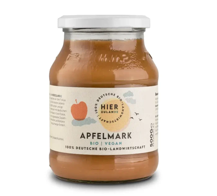 Bio Apfelmark aus Deutschland im Pfandglas, 500g