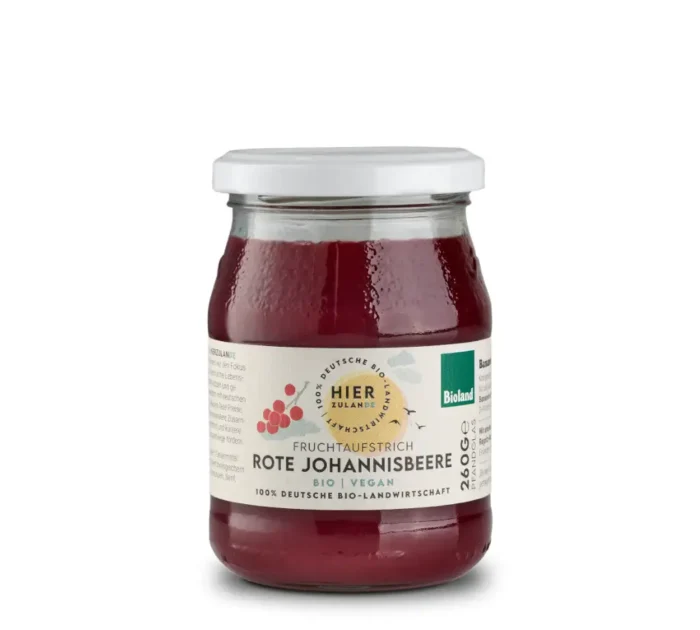 Bio Furchtaufstrich Rote Johannisbeere, 250g im Pfandglas