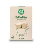 Lebensbaum Kaffeefilter Größe 4 aus kompostierbarem und umgebleichtem Papier