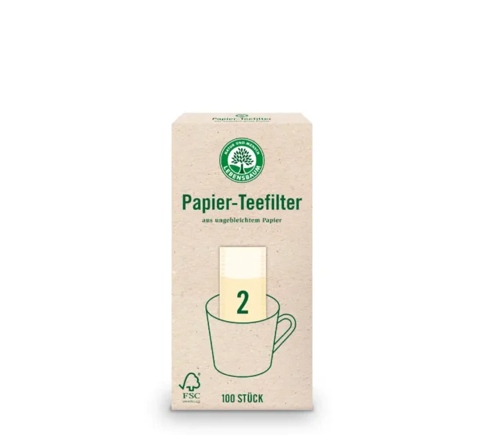 Lebensbaum Teefilter Größe 2 aus kompostierbarem und umgebleichtem Papier