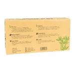 Bambus Toilettenpapier von pandoo. 8 Rollen á 200 Blatt. 3-lagiges Bambuspapier. Verpackung Rückseite