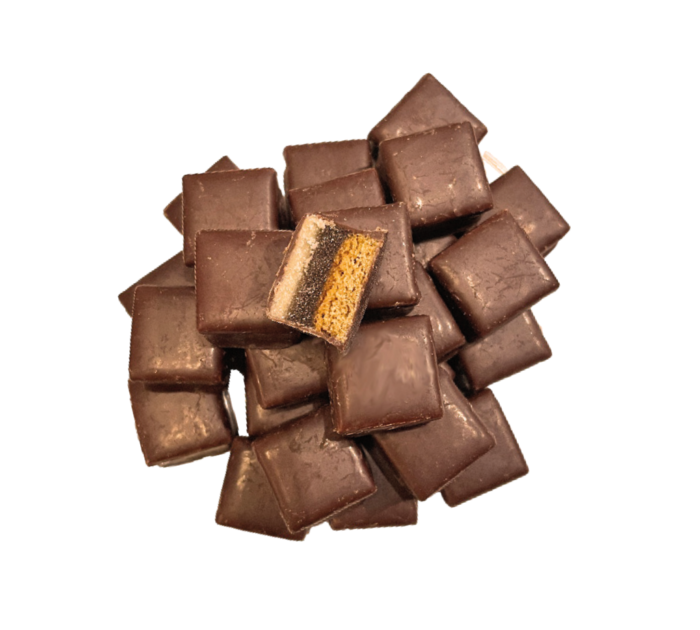 Bio Dominosteine mit echtem Marzipan im Pfandglas, 195g – Bild 1