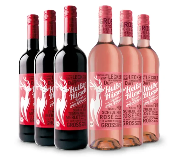 Heißer Hirsch Bio Glühwein Rot & Rosé in der Mix-Kiste