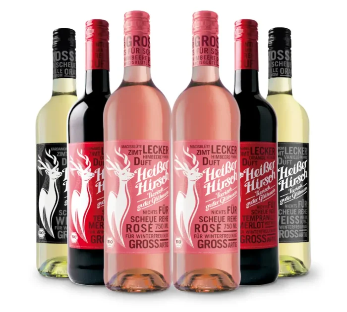 Heißer Hirsch Bio Glühwein Rot, Weiß & Rosé in der Mix-Kiste