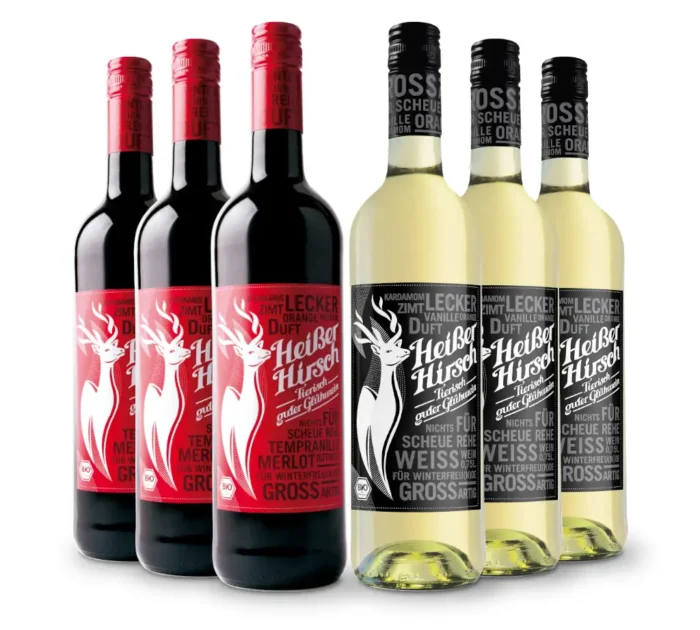 Heißer Hirsch Bio Glühwein Weiß & Rot in der Mix-Kiste