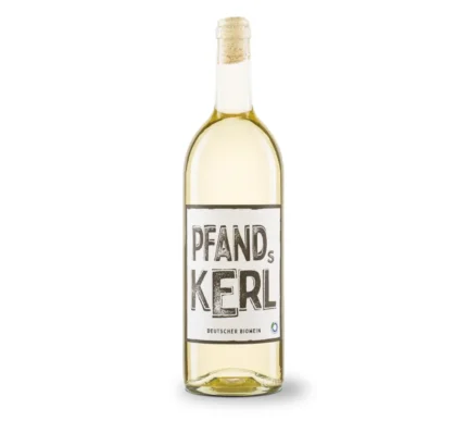 Bio Weißwein "Pfandskerl" in der 1L Pfandflasche aus Deutschland