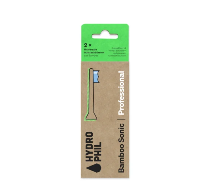 Hydrophil Bamboo Sonic Aufsteckköpfe Verpackung, 2er-Set