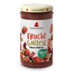 Bio Fruchtaufstrich FruchtGarten von Zwergenwiese Erdbeere-Rhabarber, 225g Glas