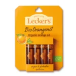 Bio Orangenöl 8ml von Lecker's in 4 praktischen Tropffläschchen