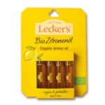 Bio Zitronenöl 8ml von Lecker's in 4 praktischen Tropffläschchen