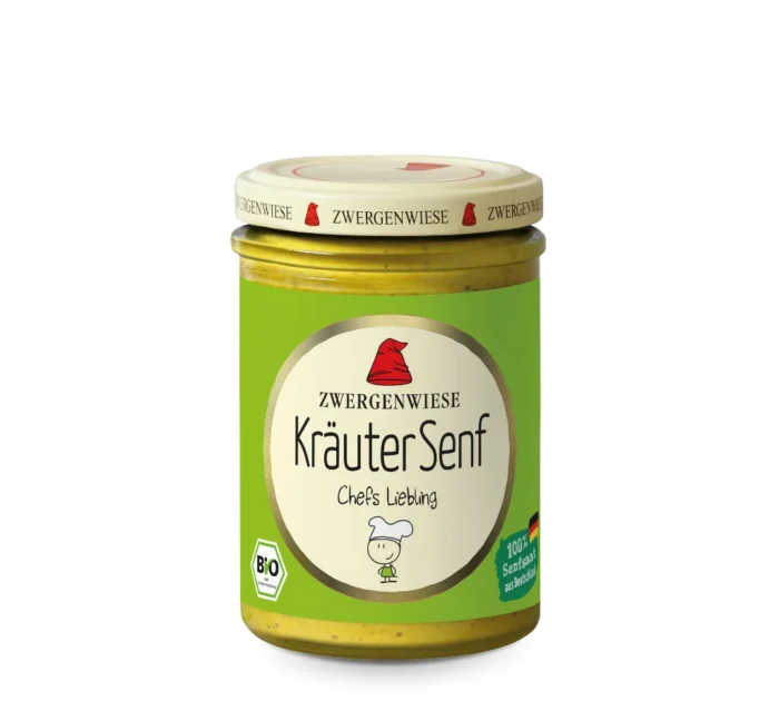 Bio Kräuter Senf im Glas von Zwergenwiese, 160ml