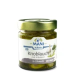 Bio Knoblauch in Olivenöl von Mani im Glas, 185g