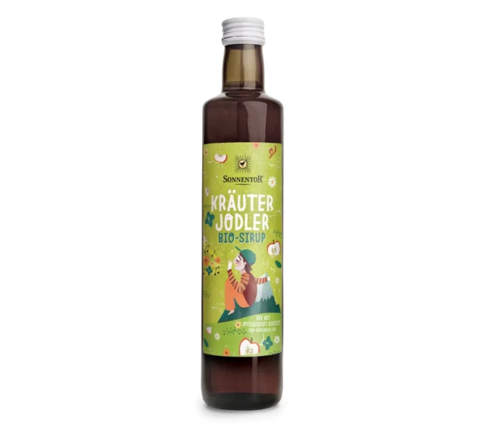 Bio Kräuterjodler Sirup von Sonnentor in der 500ml-Flasche