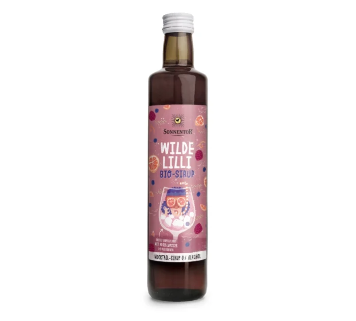 Bio Wilde Lilli Sirup von Sonnentor in der 500ml-Flasche