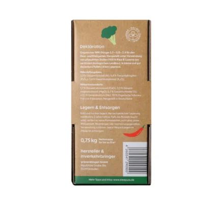 KleePura Bio-Dünger in der 750g-Packung Bild Seitenansicht 1