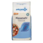 Bio Pizzamehl Tipo 0 in der 1kg-Papierpackung. Demeter-Zertifiziert von Spielberger. Vorderansicht