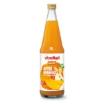 Bio Apfel Mango Saft von Voelkel in der 700ml Mehrweg-Pfandflasche. Demeter-zertifiziert
