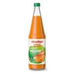Bio-Möhrensaft feldfrisch von Voelkel in der 700ml Mehrweg-Pfandflasche. Demeter-zertifiziert
